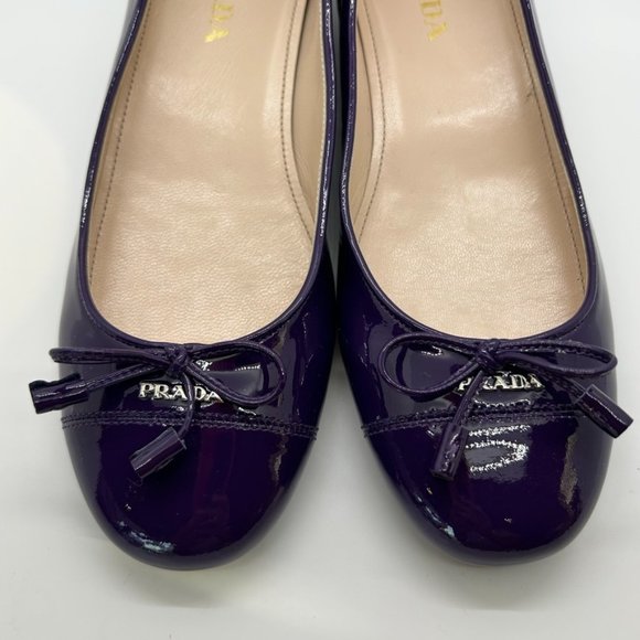 Prada Purple Patent Leather Flats - Picture 7 of 15